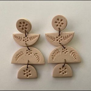 Neblina + Noche Clay Geometric Floral Earrings